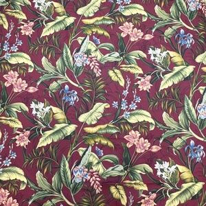 shower curtain WAVERLY cotton 70x72 traditional floral tropical multicolor